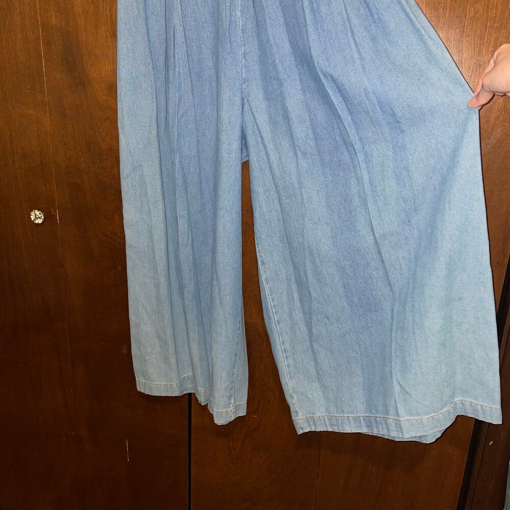 Vintage Tickets Clothing Balloon Wide Leg Denim Jumpsuit 90s Y2K Boho READ4SIZE - Picture 4 of 16